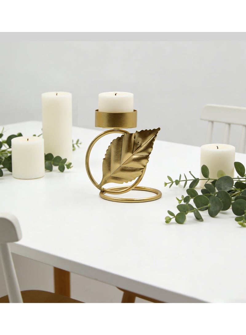 Ecoey Vintage Ginkgo Leaf Iron Candle Holder – Home Decor Atmosphere Candelabra for Bar, B&b, Table Centerpiece, Creative Birthday Gift - Image 1